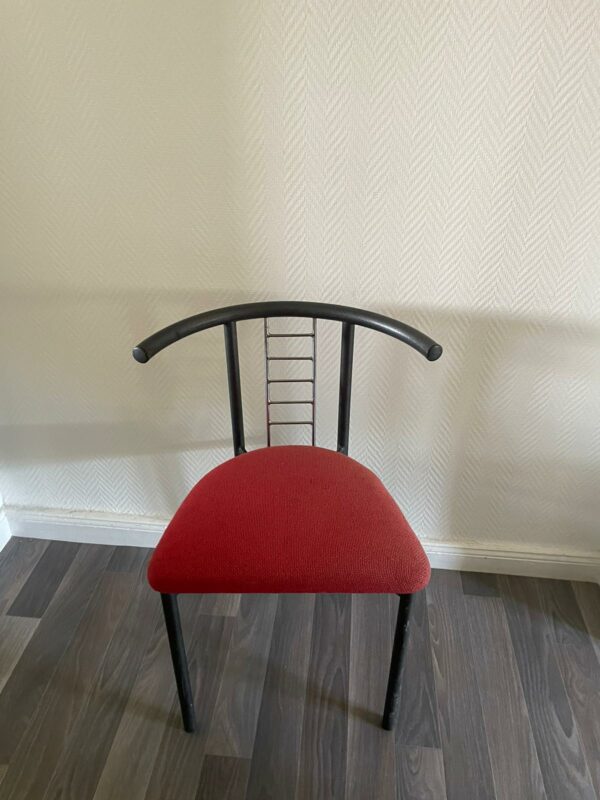 Chaise en tissu et métal – Image 3
