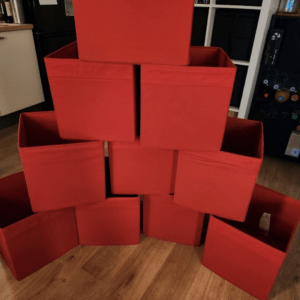 Boite de rangement en tissu