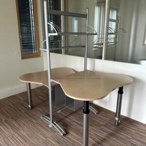 Bureau professionnel double et réglable