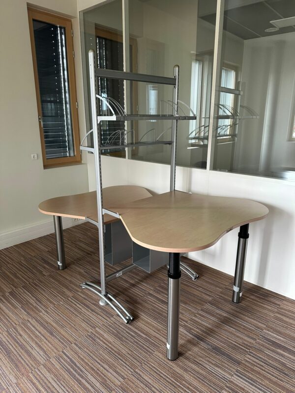 Bureau professionnel double et réglable