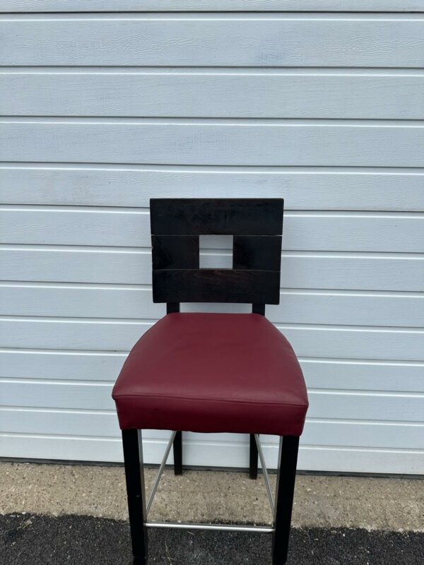 Joli tabouret en cuir – Image 3