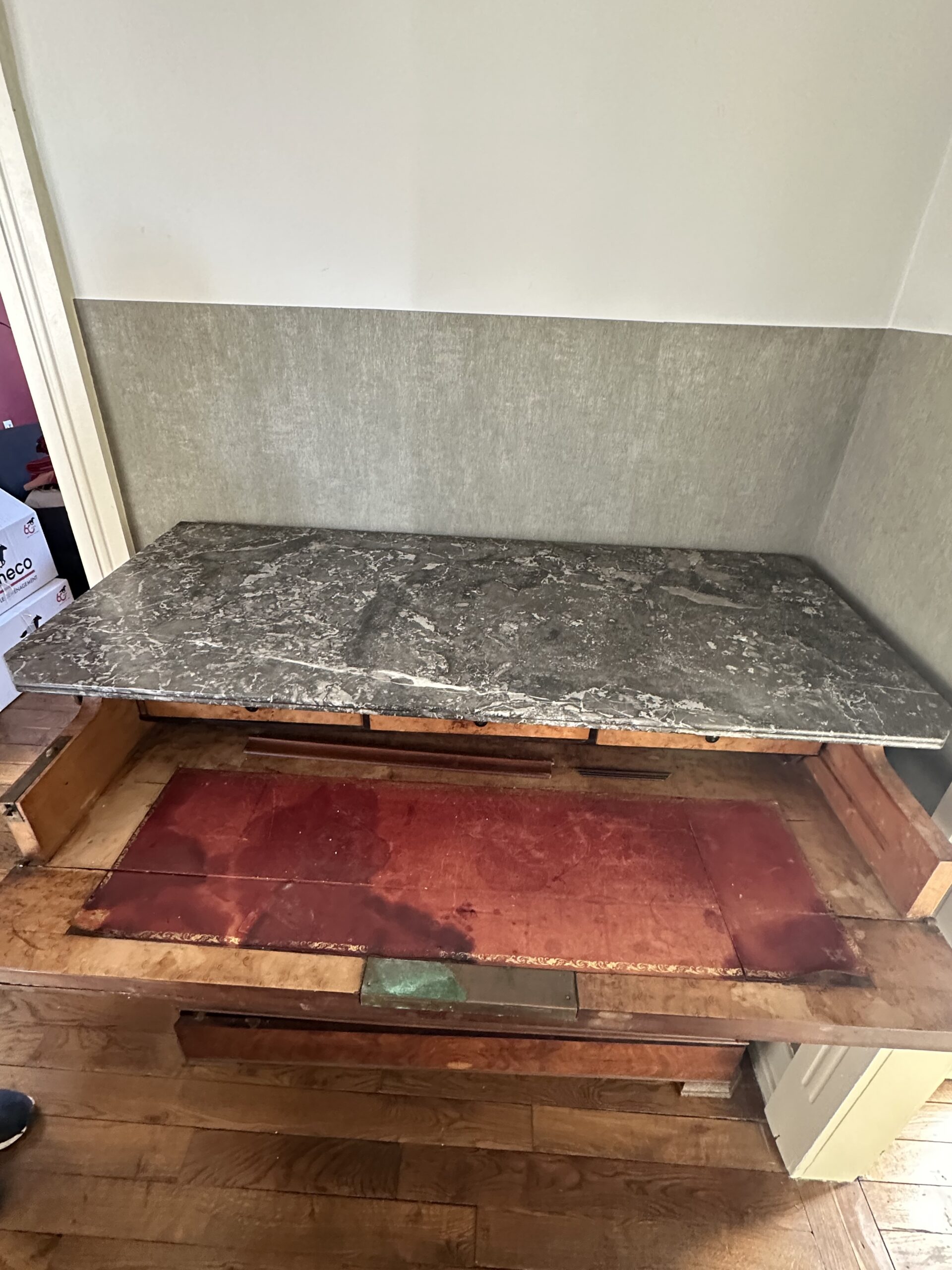 Commode Louis-Philippe, plaque en marbre, milieu 19ème – Image 2