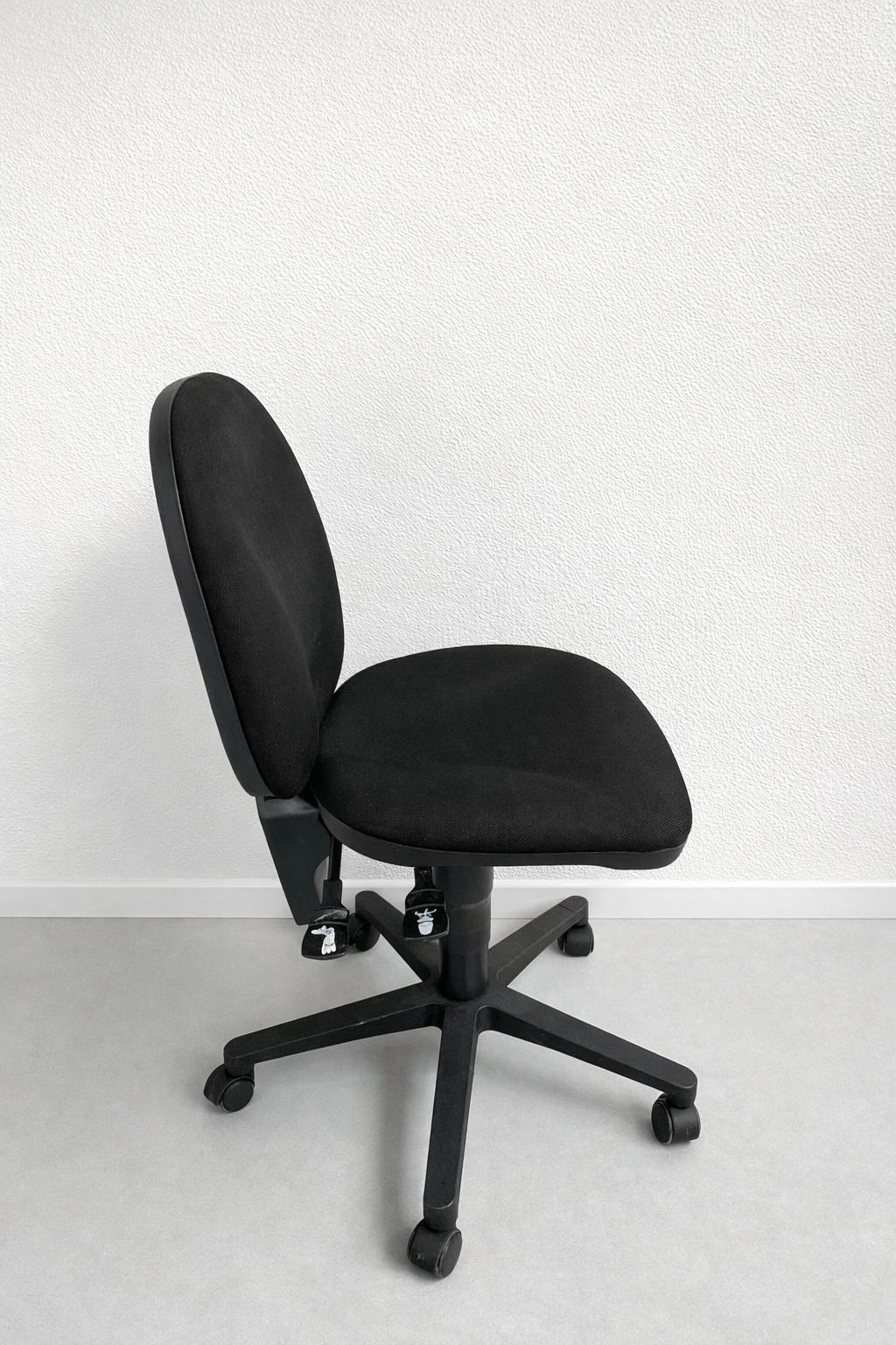 Chaise de bureau réglable noir – Image 2