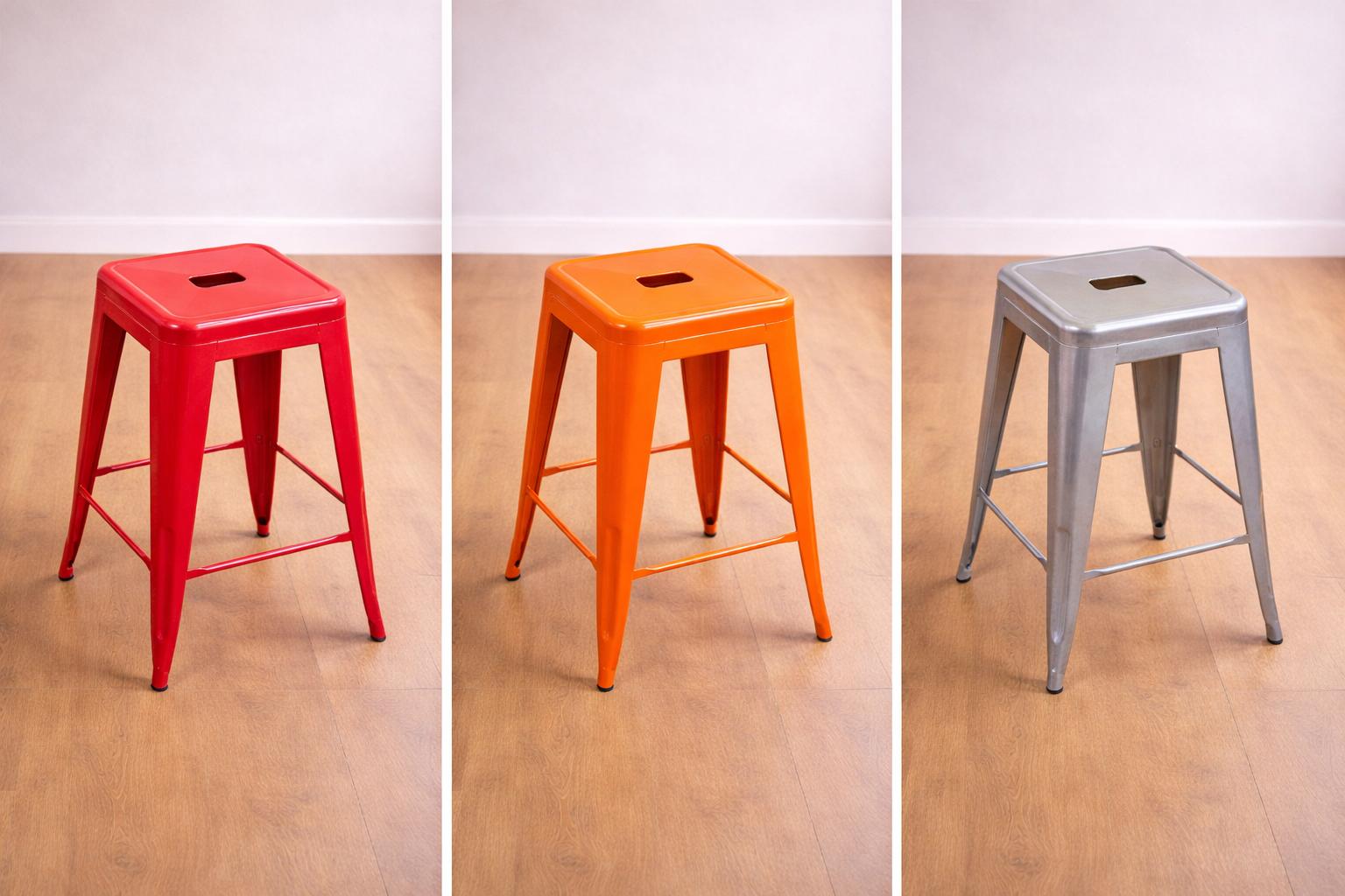 Tabourets industriels métal empilables – 61 cm et 77 cm NEUFS – Image 3