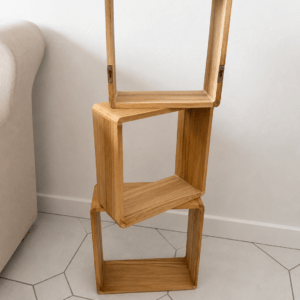 Lot de 3 étagères murales cubes en bois