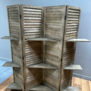 Paravent en bois avec étagères (GROS STOCK)