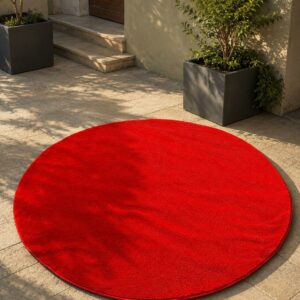 Grand tapis rouge uni