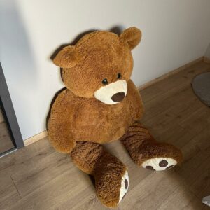 Géant nounours en peluche marron