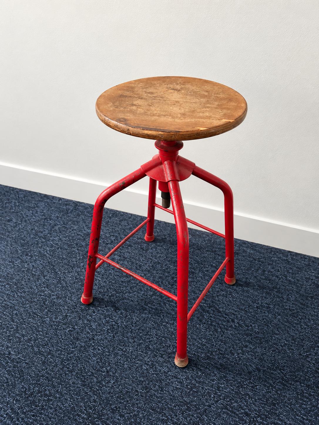 Tabouret industriel vintage réglable (GROS STOCK) – Image 2